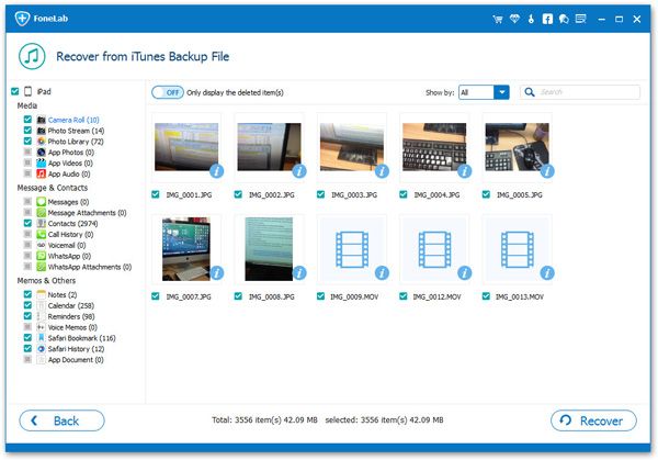 recover iphone files from itunes backup selectively