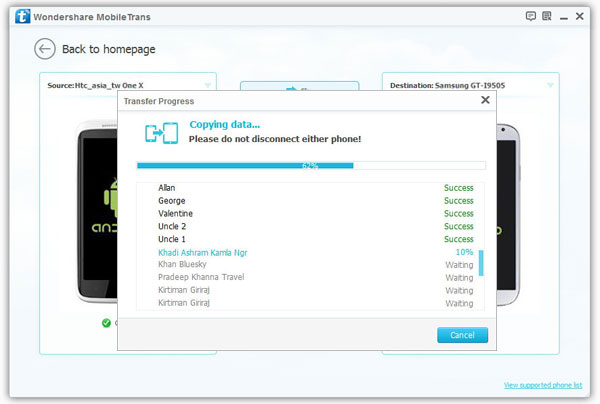 sync htc data to iphone