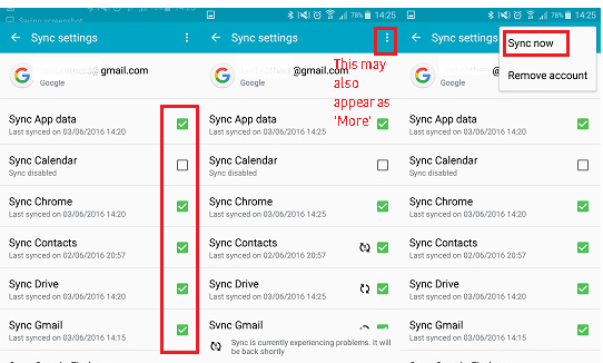 sync samsung data to google cloud server