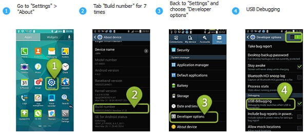 enable usb debugging on android